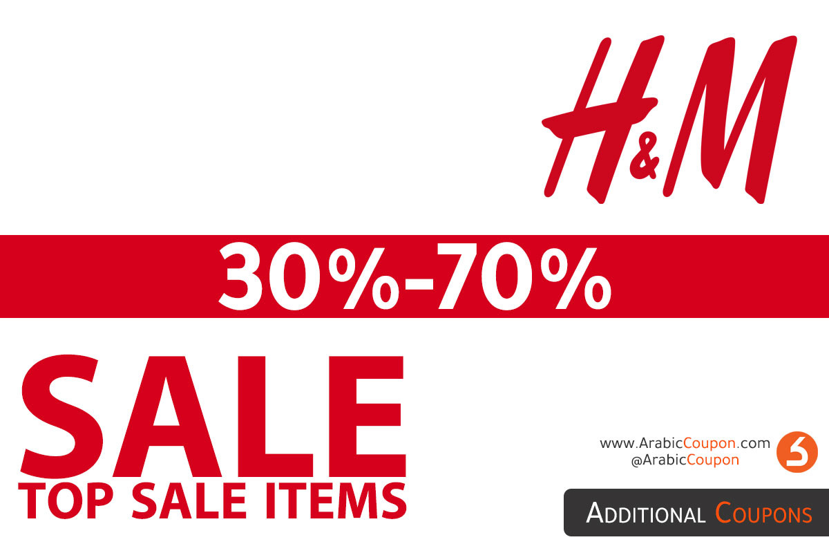 H&M Sale campaign with a discount of 30% -70% on the most popular products