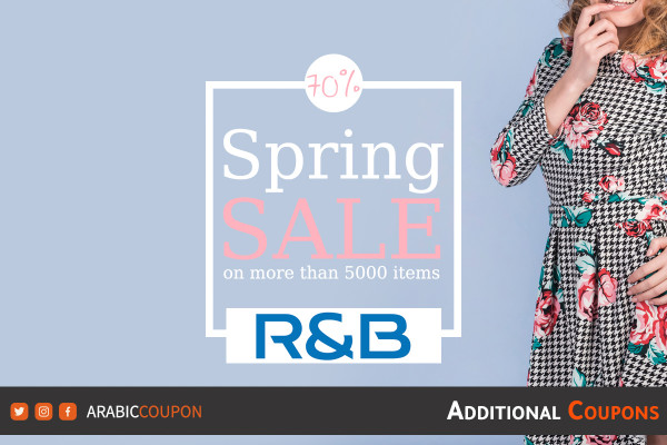 70% R&B SALE on spring collection - R&B coupon and promo code