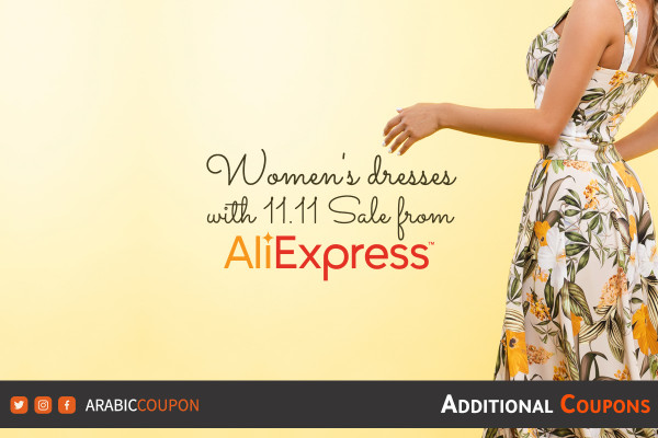 Discounted women's dresses with AliExpress 11.11 offers and Aliexpress coupon