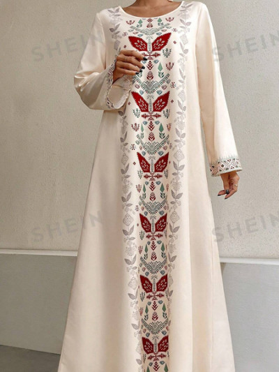 46% off on Shein Embroidered Luxury Abaya