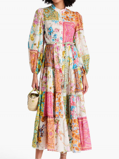 58% OFF on Zimmermann patchwork-style cotton voile midi dress with The Outnet coupon