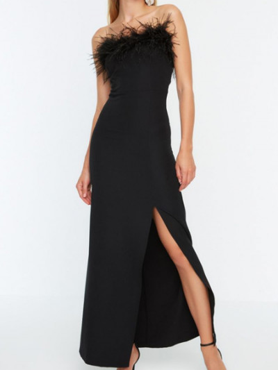 70% OFF on Trendyol black maxi evening dress - in many colors with VogaCloset Coupon