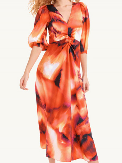 DKNY colored and printed dress - 73% OFF - DKNY Coupons