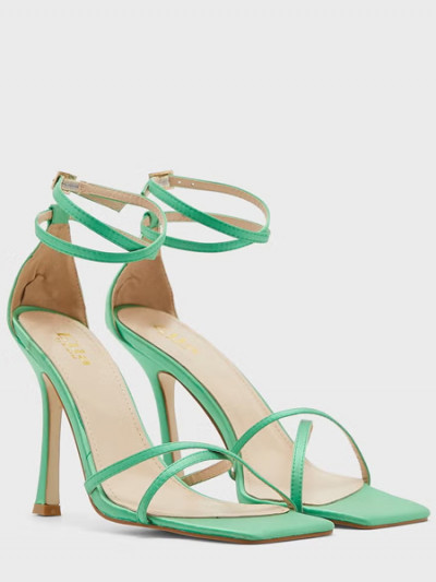 92% Namshi Singles Day Sale on Ella Satin Green Heel Sandal