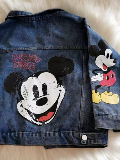 Aliexpress Singles Day Deals 54% off Mickey Cartoon Print Denim Jacket