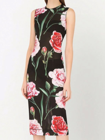 Dolce & Gabbana floral print midi dress - F6R8ETFSSH2 - Farfetch code