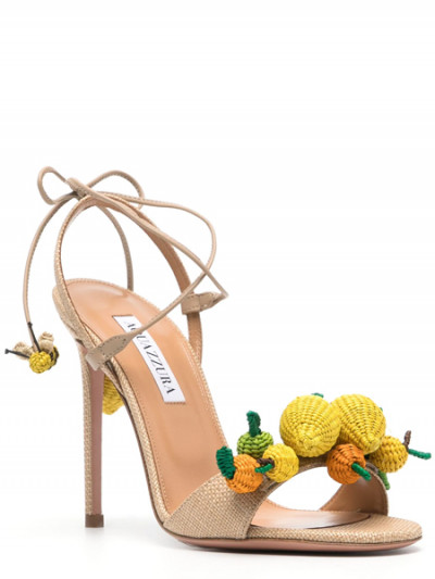 Aquazzura Citrus Punch raffia sandals - 50% OFF - Farfetch Sale and Farfetch Coupon