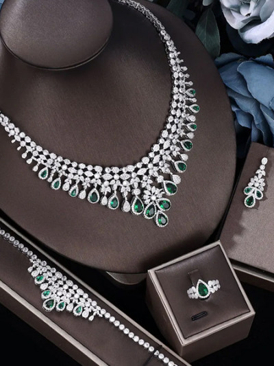 Jewelry set with crystals and colored stones with 50% OFF from Aliexpress - Aliexpress coupon