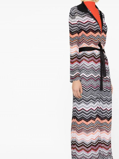 Missoni zigzag belted-waist cardigan with 30% off from Farfetch