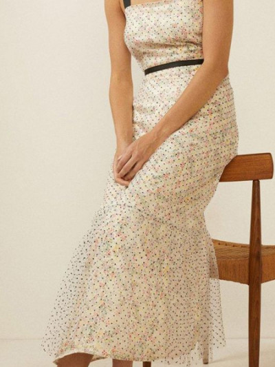 Oasis Floral Print Tie Detail Midi Dress - VogaCloset Promo code