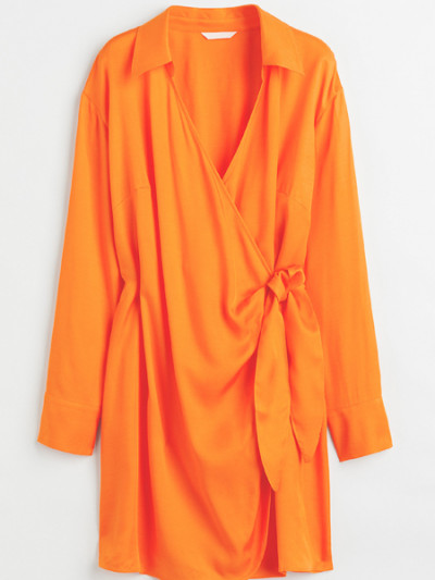 فستان اتش اند ام ستان برتقالي بخصم 59%